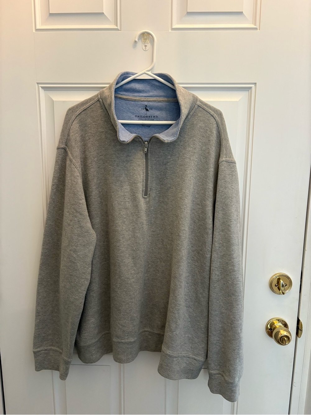 Tailorbyrd Light Gray Men’s Quarter-Zip Sweatshirt